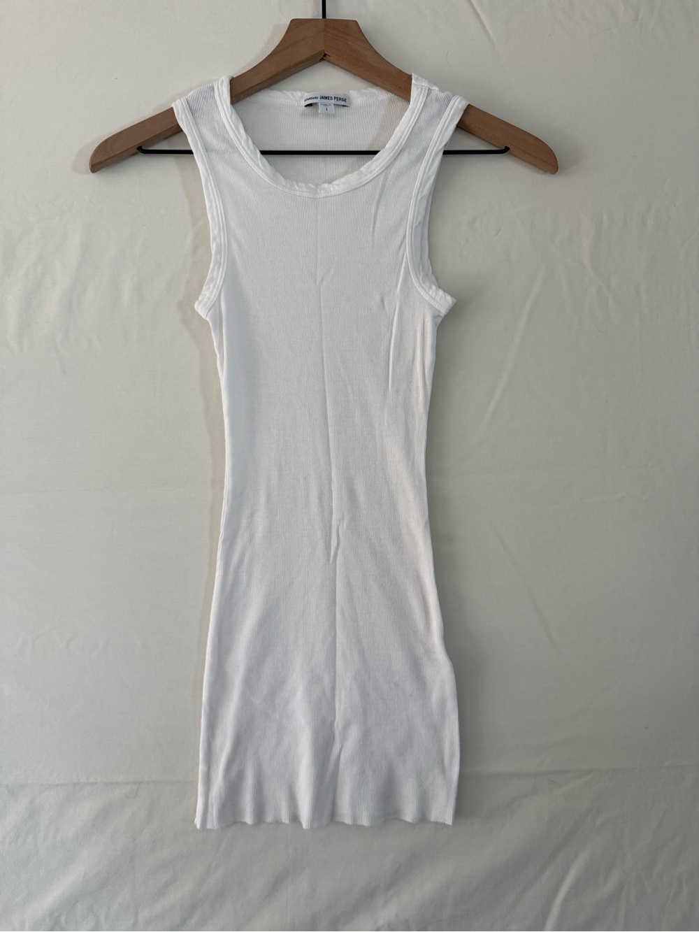 James Perse White Ribbed Tank Top - Picture 3 of 5